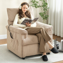 Power Recliner Armchair with Quiet Motor, Massage Reclining Chair