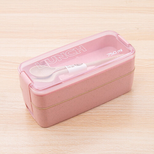 Boîte à bento empilable avec fourchette et cuillère