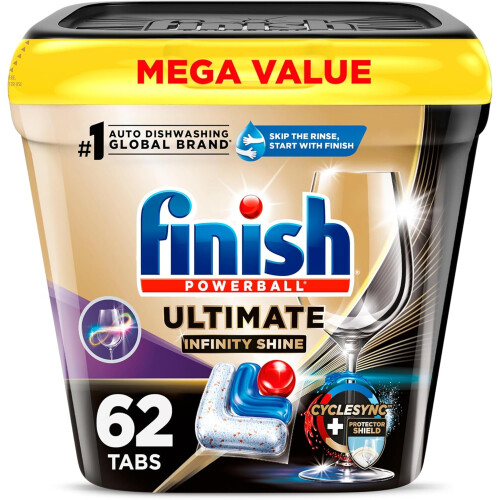 Capsules pour lave-vaisselle Ultimate Infinity Shine, 62 unités