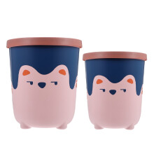 Lot de 2 poubelles en PP 27,5 x 24 x 24 cm