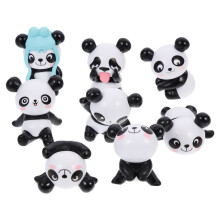 Mini adornos de panda para tartas, de PVC (8 unidades)
