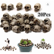 20 kpl miniatyyrihartsikallokoristeita Halloween-koristeeseen