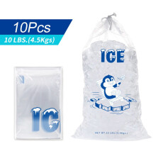 Ice Bag Heavy-Duty Transparent Ice Cube Holder Large