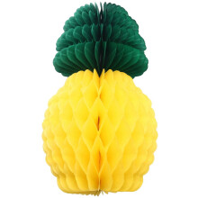 Lot de 12 centres de table en papier de soie en forme d'ananas alvéolé (20 cm), décorations à suspendre pour fête hawaïenne (luau),