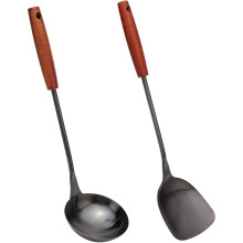 Wok Spatula and Ladle Set Stainless Steel 2 pcs