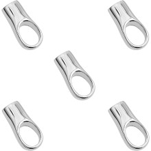 5pcs Stainless Steel Cord Ends 9x18mm for Jewelry Making