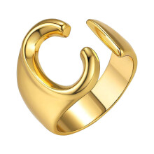 Women's Statement Ring Adjustable Open Band Ring