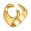 Women's Statement Ring Adjustable Open Band Ring 1