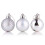 Silver Glitter Christmas Baubles, 24pcs 8cm Shatterproof 1