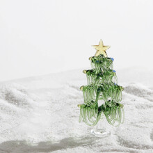 Crystal Christmas Tree Glass Table Decor 3 Inch