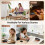 Mini Flip Desk Clock 2400mAh, 4 in 1 Retro 8