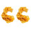 C-Shaped Alloy Petal Stud Earrings 1 Pair 1