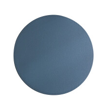 Faux Leather Round Placemats Coffee 14.96x14.96 Inch