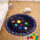 Kids Solar System Educational Rug Round 4 ft x 4 ft 1