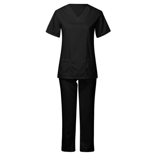 Completo da infermiera da donna a maniche corte con tasche