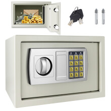 8.5L Digital Security Safe Box with Emergency Override Key, Wall And Floor Fixings, WallSafes CashBoxes for Home Office Hotel