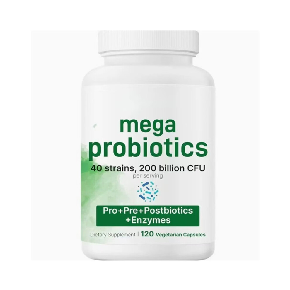 (1Pc) Probiotics 200 Billion CFU, 120 Veggie Capsules |40 Strains with Prebiotics, Postbiotics Immune & Digestive Health