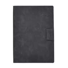 2026 Leather Academic Planner with Ribbon Bookmarks For-black