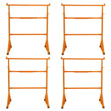 Cavalletti da Lavoro x4 Acciaio Heavy Duty Regolabili Altezza 200kg