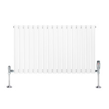 Gliederheizkörper mit TRV Chromventile – 600mm x 1020mm – Weiß