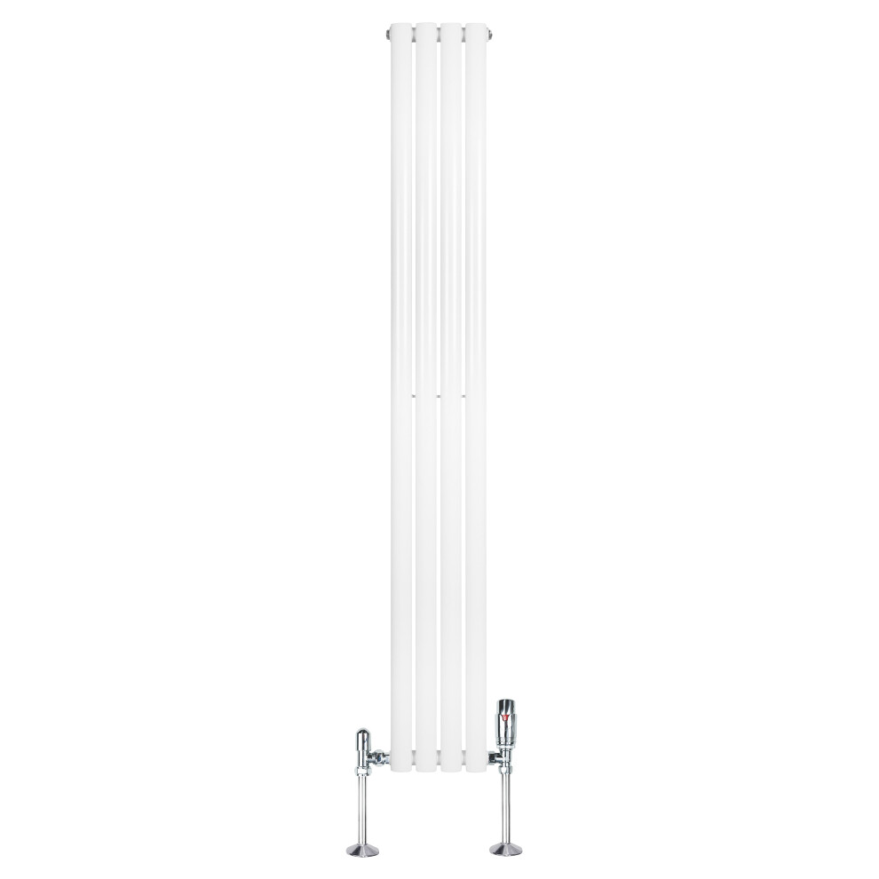 Monstershop Unisex White Oval Single Column Radiator & Valves – 1800Mm X 240Mm – - Image 2