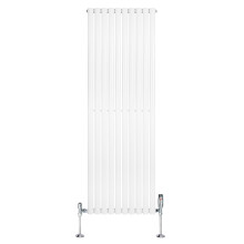 Gliederheizkörper mit TRV Chromventile – 1800mm x 600mm – Weiß