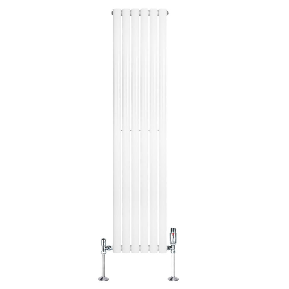 Monstershop White Oval Single Column Radiator & Valves – 1600Mm X 360Mm – - Image 2