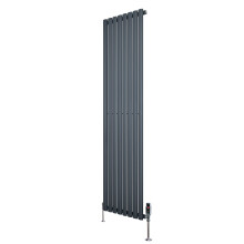 Radiador Ovalado Columna Simple Gris Antracita 1800x480mm 1267W + Válvulas