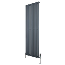 Gliederheizkörper mit TRV Chromventile – 1800mm x 600mm – Anthrazitgrau
