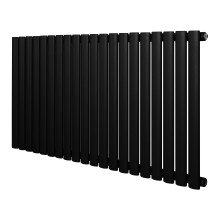 Radiador Ovalado Columna Simple | Negro | 1142 W Acero 60x120 cm
