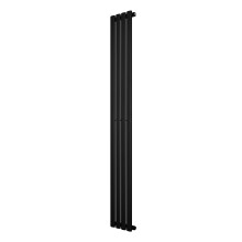 Radiador Ovalado Columna Simple | Negro | 634 W Acero 180x24 cm