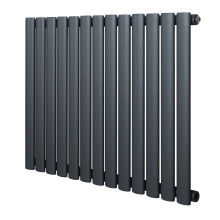 Radiador Ovalado Columna Simple | Gris Antracita | 742 W Acero 60x78 cm