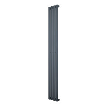 Radiador Ovalado Columna Simple | Gris Antracita | 634 W Acero 180x24 cm