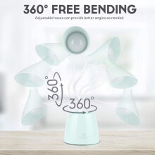 Lampe de bureau LED verte pour enfants, 24 LED, intensité réglable sur 3 niveaux, rechargeable par USB