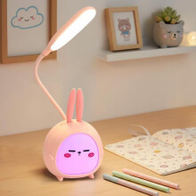 Lampe de bureau LED rose pour enfants, sans fil et rechargeable par USB,cadeau
