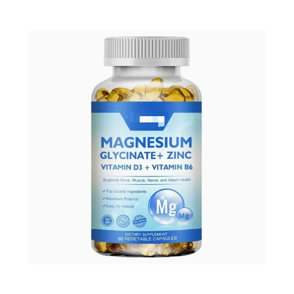 (30 counts, 2Packs) Magnesium Glycinate+ Zinc Capsules - Supports Bone, Muscle, Nerve, And Heart Health