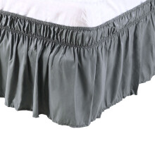 Jupe de lit en polyester pour lit Queen, hauteur 15 pouces.
