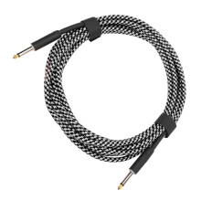 Cavo per strumenti musicali bianco da 6 metri con spina nichelata