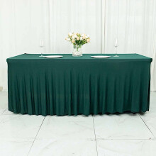 Rechteckige Tischdecke aus Spandex in Jägergrün, 72" x 30"