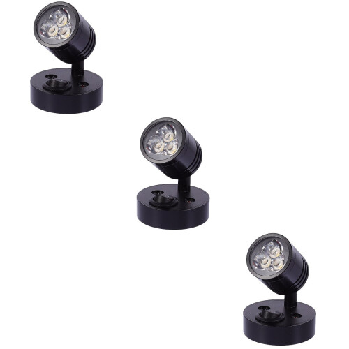Πακέτο 3 τεμαχίων 12V Αλουμινένιο LED Επιτοίχιο Φως για RV και Σκάφη