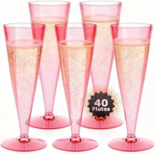 Flûtes à champagne jetables en plastique de 133 ml (4,5 oz), paquet de 100
