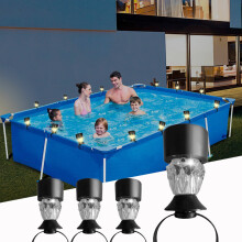 Lot de 4 lampes solaires pour piscines hors sol