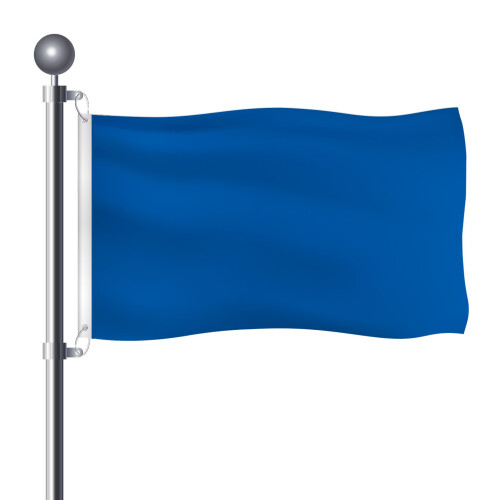 Enfärgad blå trädgårdsflagga polyester 150x90cm 2-pack