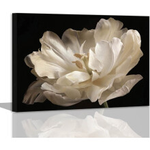 Tableau abstrait floral sur toile, encadré, 30 x 40 cm (12 x 16 pouces)