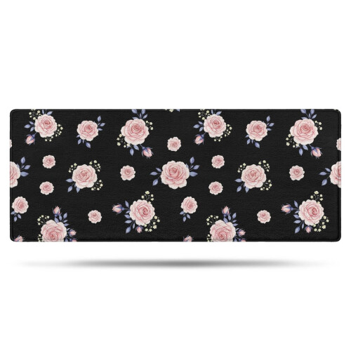 Tapete de banheiro Pioneer Flower Floral em microfibra, 60 x 152 cm (24 x 60 polegadas)