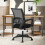 Chaise de bureau ergonomique noire à hauteur réglable 1