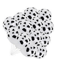 Ballons en latex Ă motif vache, noir et blanc, lot de 36