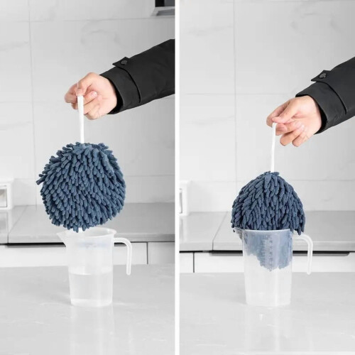Serviettes pour les mains en boules de chenille, lot de 3