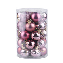Christmas Ball Ornaments Shatterproof Rose Gold One Size
