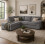 Furniture 786 Amalfi Jumbo Cord Left Hand Corner Sofa Grey 1